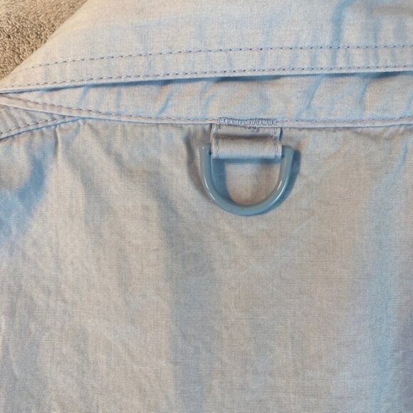 Hook & Tackle Fishing Gear Short Sleeve Vented Cotton Shirt Sz L Multi-pocket - Picture 3 of 13